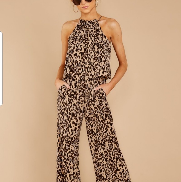 Red Dress Boutique Pants - NWOT Red Dress Boutique leopard jumpsuit